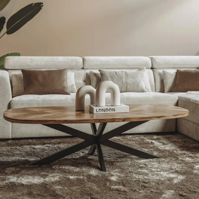 Tower Living Salontafel Silvi 130 cm - Naturel