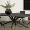 Tower Living Showroommodel - Eettafel Selva zwart mango ovaal 240 cm