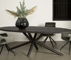 Tower Living Showroommodel - Eettafel Selva zwart mango ovaal 240 cm
