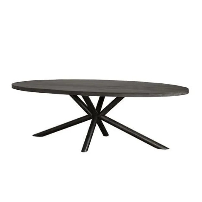 Tower Living Showroommodel - Eettafel Selva zwart mango ovaal 240 cm
