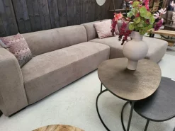 Tower Living Showroommodel 2,5 zits + chaise longe Rechts - Enjoy 431 Beige Grey