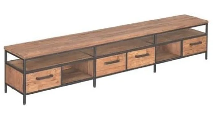 Tower Living TV meubel Livorno Teak - 200 cm showroommodel