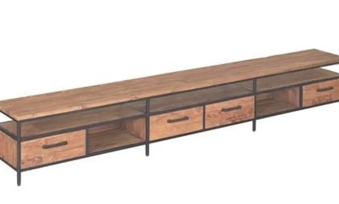 Tower Living TV meubel Livorno Teak - 200 cm showroommodel