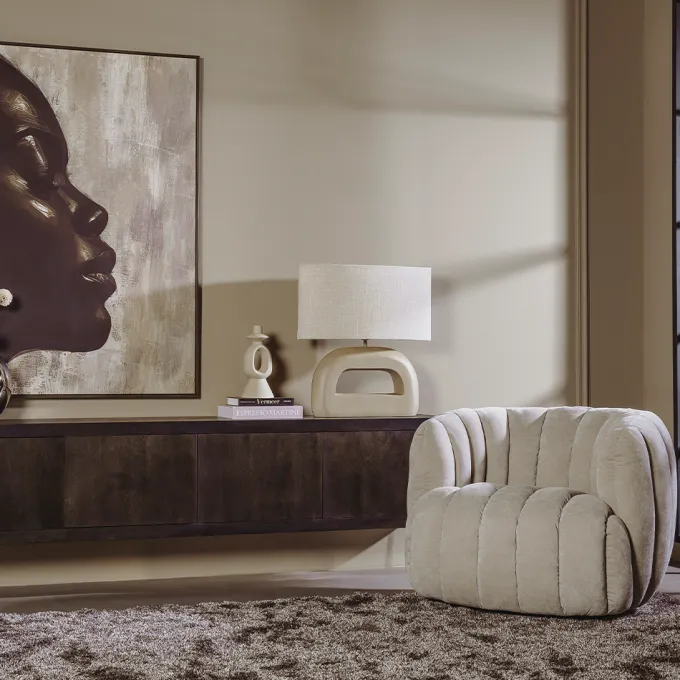 Tower Living Verdi Fauteuil- Maloy 31 beige (draaibaar)
