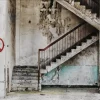 Urban Cotton Wandkleed Concrete Stairs
