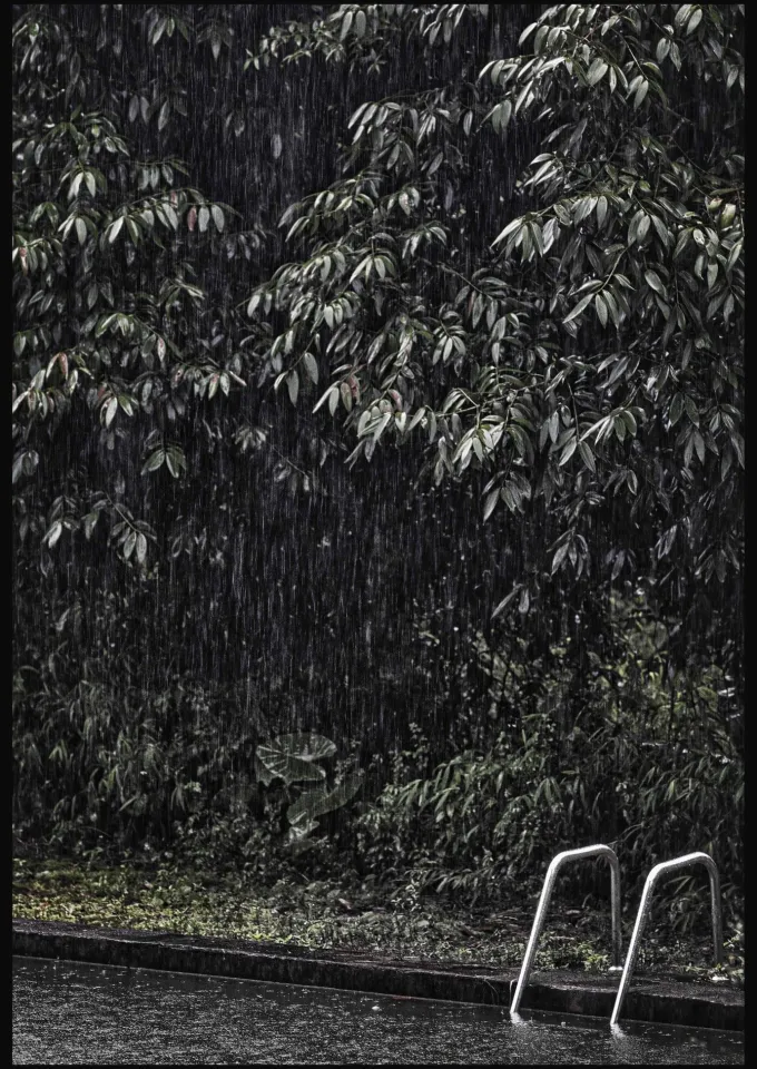 Wandkraft Swimming Pool in Rainforest