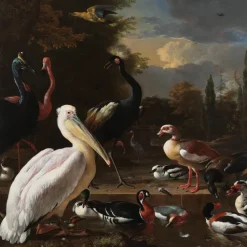 Wandkraft The floating feather by Melchior d'Hondecoeter