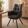 Wildeboer & v/d Weide Eettafelstoel Mabel met arm - stof C-Magnum 66