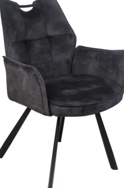 Wildeboer & v/d Weide Eettafelstoel Mabel met arm - stof C-Adore 67