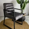 Wildeboer & v/d Weide Showroommodel Eettafelstoel Kick open arm Stof C Marble