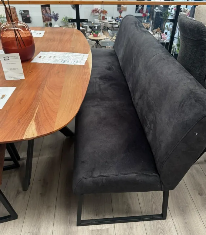 Wildeboer & v/d Weide Showroommodel Eettafelbank Kimi 190 cm - Stof C Marble
