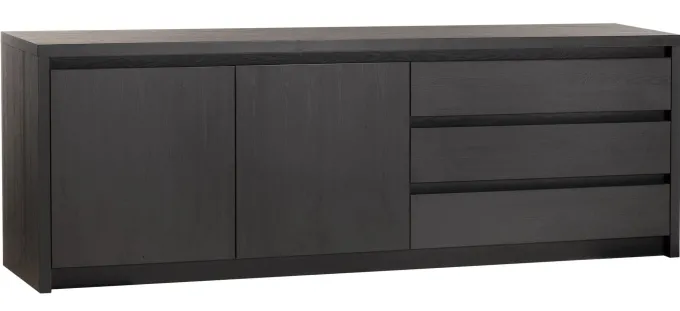 WoonMax Dressoir Milanello 2 deurs / 3 laden 242 cm
