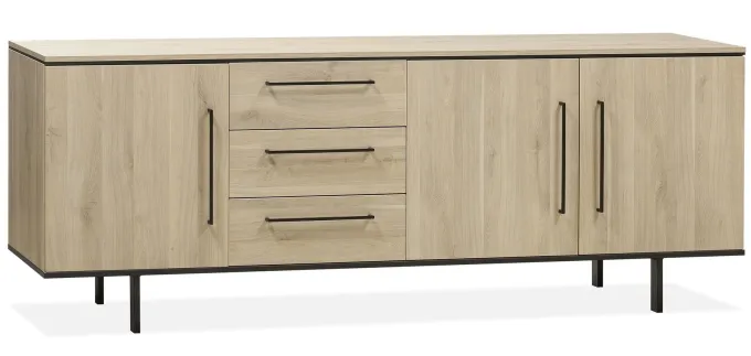 WoonMax Dressoir Santorini Groot Fresh Oak - 222 cm