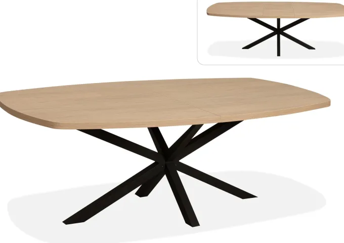 WoonMax Eettafel Mylo Deens Ovaal Lamulux Uitschuifbaar - Diverse kleuren en 5 afmetingen