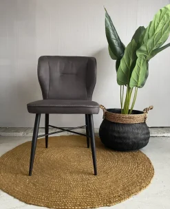 WoonMax Eettafelstoel Beauty Zorro - Cognac, Antraciet en Groen