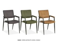 WoonMax Eettafelstoel Bodie Zorro - Cognac, Antraciet, Groen of Taupe