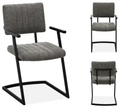 WoonMax Eettafelstoel Mats Miami - Ash, Zwart of Toffee