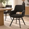 WoonMax Eettafelstoel Mercury Miami - Ash, Zwart of Toffee