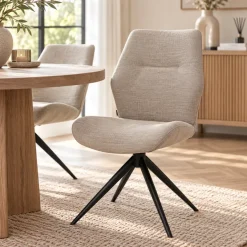 WoonMax Eettafelstoel Palmas Miami - Ash, Zwart of Toffee