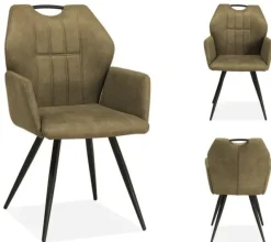 WoonMax Eettafelstoel Puck Zorro - Cognac, Antraciet, Groen, Clay, Zand of Taupe