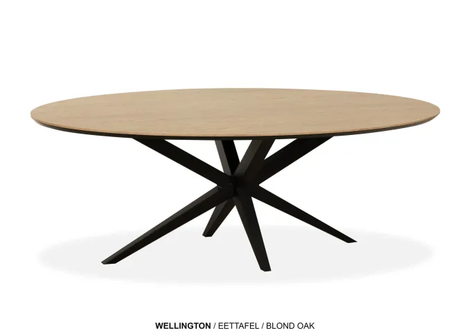 WoonMax Eettafel Wellington Ovaal Lamulux - Diverse kleuren en afmetingen
