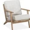 WoonMax Fauteuil Osaka met houten armleuning - naturel