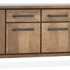 WoonMax Kinga dressoir 4 deurs/2 laden Lamulux Old Teak