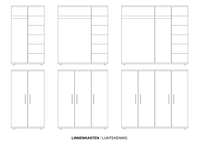 WoonMax Linnenkast Fire Mango - diverse afmetingen