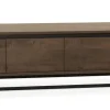 WoonMax Milltown TV meubel 4 deurs Dark Mango - 218 cm