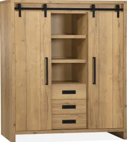 WoonMax Opbergkast Cottage Natur 135 cm