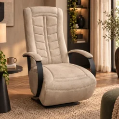 WoonMax Relaxfauteuil Queen Zorro Sand handbediening - Showroommodel