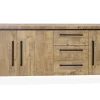 WoonMax Rimini dressoir 3 deurs - 3 lades Lamulux mango 225 cm