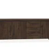 WoonMax Rimini dressoir 3 deurs Darkmango - 3 lades Lamulux 225 cm
