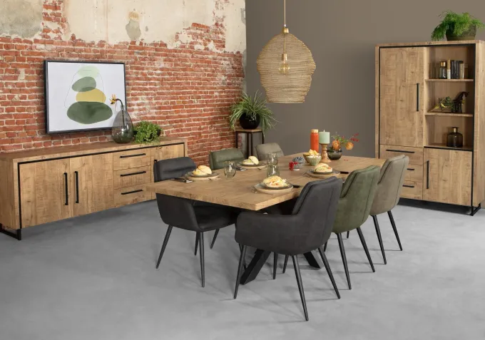 WoonMax Rimini Salontafel 2 lades Lamulux mango