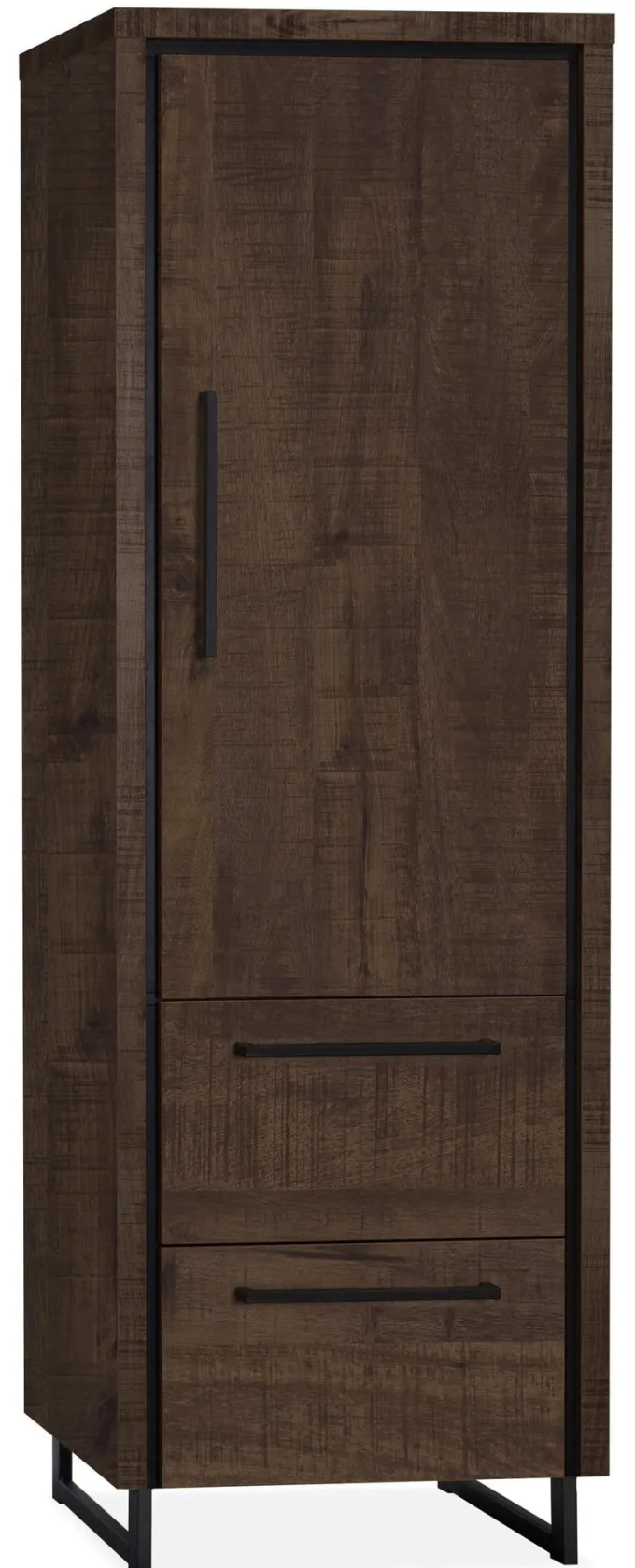 WoonMax Rimini Wandkast 1 deur en 2 lades Lamulux Dark mango