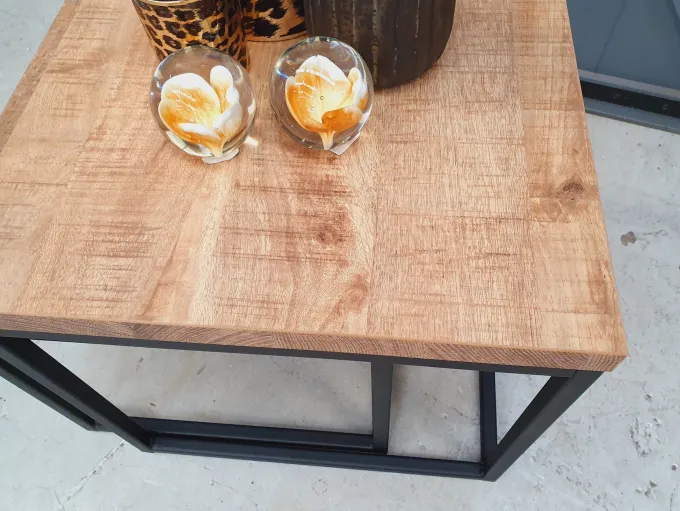 WoonMax Salontafel Floris set van 2 mango Lamulux - Industrieel design