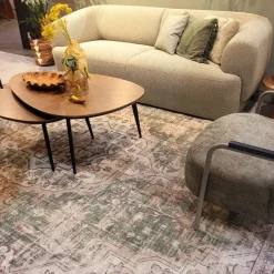WoonMax Salontafel Vienna set van 2 XL - lamulux geborsteld gehamerd koper