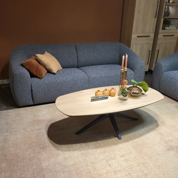 WoonMax Salontafel Wellington Deens Ovaal Lamulux - 135 - 67 cm
