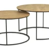 WoonMax Salontafel Windsor set van 2 - old teak
