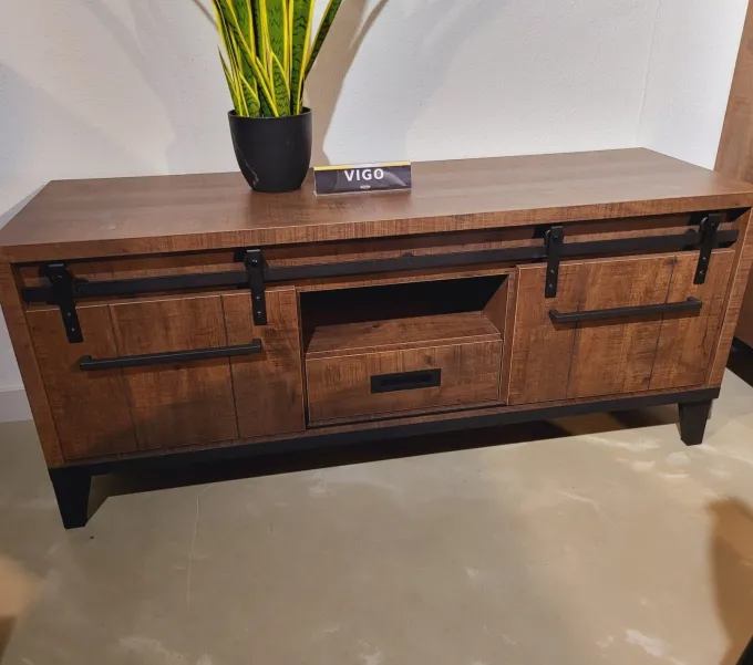 WoonMax TV meubel Dark Mango Vigo groot 2 deuren