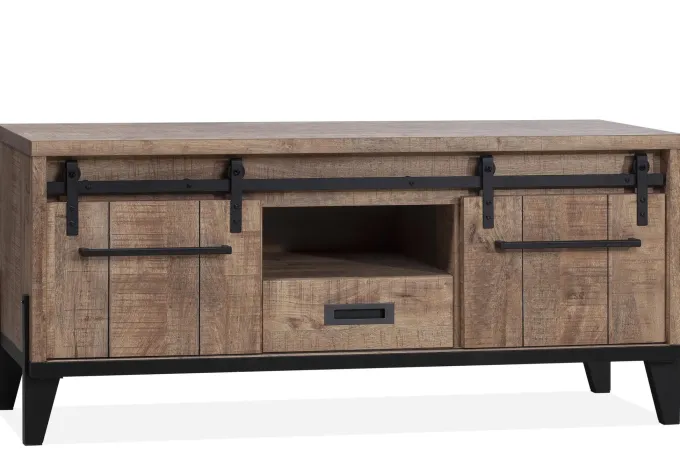 WoonMax TV meubel Dark Mango Vigo groot 2 deuren