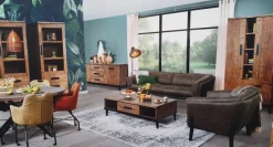 WoonMax Union salontafel 1 lade en 2 open vakken - Lamulux Mango