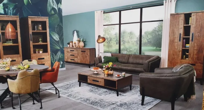 WoonMax Union tv kast klein 1 dr/1 la/1 open - Lamulux Mango