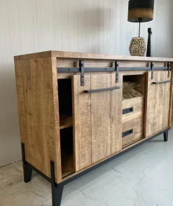 WoonMax Vigo Dark Mango dressoir 2 deurs Lamulux - Robuust & Krasvast