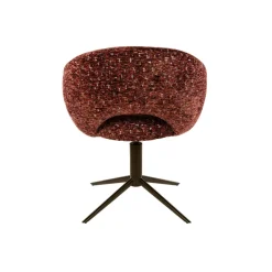 WoonStijl Armstoel Cupa draaibaar Delviro bordeaux rood - frame bruin