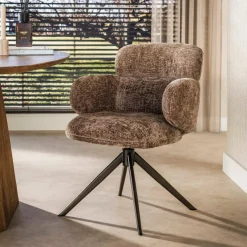 WoonStijl Armstoel Flex draaibaar Hoven champagne-bruin