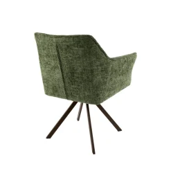 WoonStijl Armstoel Raster draaibaar Hoven groen-bruin frame