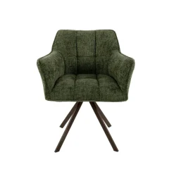WoonStijl Armstoel Raster draaibaar Hoven groen-bruin frame