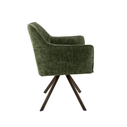 WoonStijl Armstoel Raster draaibaar Hoven groen-bruin frame
