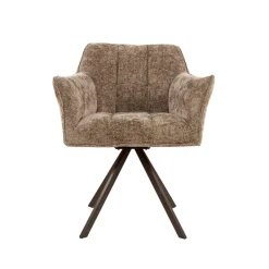 WoonStijl Armstoel Raster draaibaar Hoven champagne-bruin frame